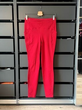 Lululemon Athletica High-Rise Red Leggings